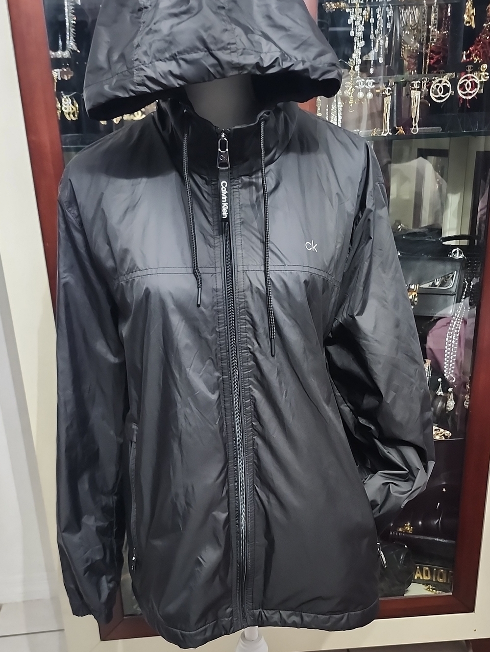 Calvin Klein Black Hooded Lightweight Jacket
